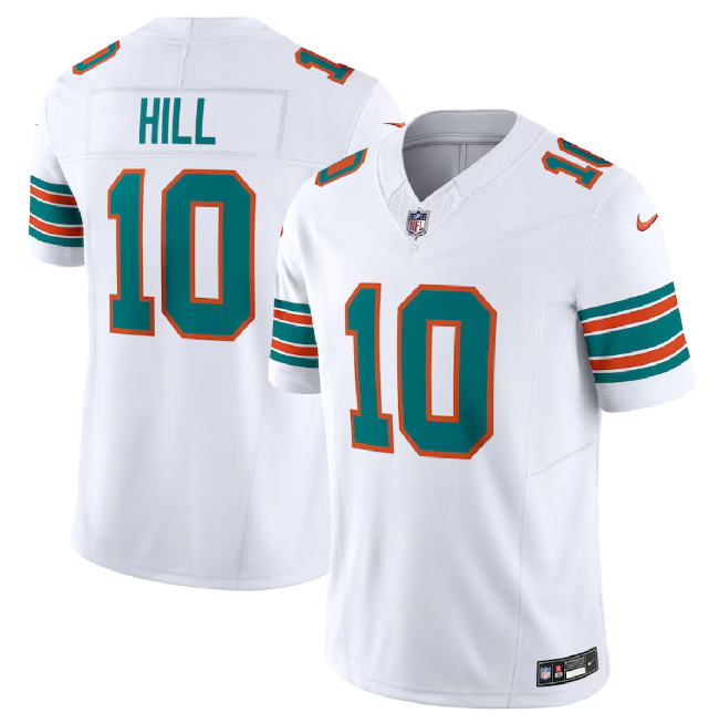 Men's Miami Dolphins #10 Tyreek Hill White 2023 F.U.S.E Alternate Vapor Limited Football Stitched Jersey